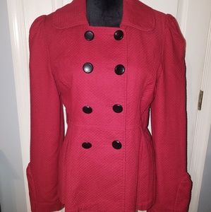 Adorable Red Tulle Coat Size Large